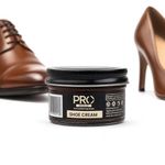 PRO Shoe Cream Polish (Medium Brown) | Natural Waxes Formula for Leather Shoes | Enriched with Carnauba & Bees Wax | Long-Lasting Shine | Leather Shoe Cream Polish | (45ML)