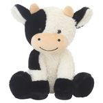NatureMan Cow Stuffed Animal Simulation Soft Plush Cute Cow Doll for Boys Girls Great Birthday Gift 9 inches