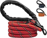 Candure 5FT Dog Leash - One-Size-Fits-All Rope Leash with Anti-Slip Soft Padded Handle and Highly Reflective Threads, Water Resistant Dog Lead for Large, Medium and Small Dogs