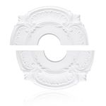 INCREWAY 1Pack Split Lighting PU Ceiling Medallion Ceiling Cover Plate Ceiling Fan Medallion Home for Light Fixtures Ceiling Light Trim, 12 Inch OD x 3.5 Inch ID