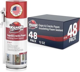 Kraken Bond Gaps & Cracks Expanding Foam Sealant - (48x12oz) High Expansion Polyurethane Spray Foam for Window & Door, Straw Use Waterproof High Yield Gap Filler - 48 Pack
