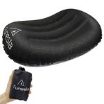 Funesla Ultralight Camping Pillow, Compact Anti-Slip Inflatable Travel Pillow, Small Inflatable Pillow for Camping Backpacking Beach Fishing, Blow Up Pillow for Adults Kids -Ultra 2.0 Black