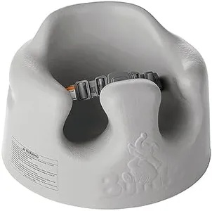 Bumbo B10060MPA3 Baby Infant Soft Foam Comfortable Wide Floor Seat with 3 Point Adjustable Harness, Gray