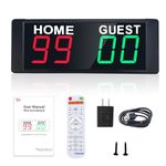 YZ Digital Scoreboard with Remote Power Bank, Portable Mini Electronic Scoreboard, LED Tabletop Score Keeper, for Basketball/Ping Pong/Cornhole/Baseball/Football/Volleyball/Indoor Games