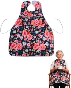 Adult Eating Bibs for Elderly Men & Women, Waterproof with Crumb Catcher