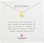 Dogeared Going Places Compass Disc Gold Dipped Chain Necklace