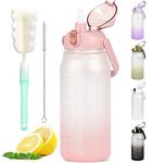 GXCROR Water Bottle 2L with Straw, 100% Leakproof Water Bottle, BPA Free Water bottle,Anti Rupture Drinking bottle for Daily use, Fitness and Outdoor Activities