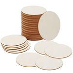 Belle Vous Wooden Coasters (50 Pack) - Unfinished Wood Slices/Discs for Crafts - Pyrography Wood Blank Circles for Crafting, Coasters and Home Decor