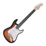 3/4 Electric Guitar LA by Gear4music with Gigbag For Beginners (10W Amp Pack, Sunburst)