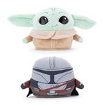 Disney Grogu and Mandalorian Reversible plush soft toy, turn 'inside out' for favourite Mandalorian characters, Simba Reversibles, collect them all suitable from 0 Month