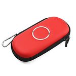 Hipipooo Travel Portable Carrying Pocket Protective Pouch Bag Cover Zipper Case Hard Pack for Sony PSP 1000/2000/3000 Game Red