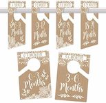 6 Hanger Dividers Baby Closet Size Dividers - Rustic Baby Closet Dividers, Baby Closet Organizer For Nursery Organization, Baby Essentials For Newborn Essentials, Nursery Closet Dividers Girl or Boy