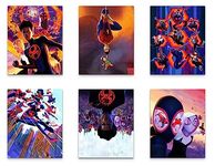 Spider-Man: Across the Spider-Verse (2023) Posters - Miles Morales Gwen Stacy Set of 6 Promo Art Wall Decor Prints (8x10) set1