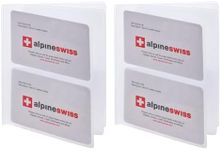 Alpine Swiss Set of 2 Hipster Wallet Plastic Inserts 6 Page Picture Card Holders