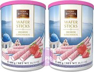 Wafer rolls with Strawberry flavoured cream 400g (Pack of 2)