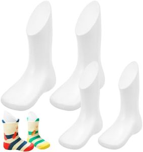Fake Feet Model 4 Pcs Baby Feet Mannequin Kids Foot Model Tools Foot Sock Display Mold Foot Model Stand for Home Shop Fake Feet Mannequin