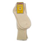 Mens 80% Aran Wool Extra Long Fisherman & Angling Seaboot Socks in Cream Ecru 6-8, 8-10, 10-12 (10-12)