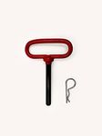 Trailer Tow Hitch Lock Pin with Rubber-Coated Handle, Red Head Hitch Pin-For Towing Cargo, Boat, RV, Car, Truck, ATV (1/2 x 3-5/8 inch)