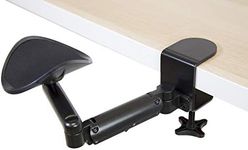 Mount-It! Adjustable Arm Rest for Desk | Ergonomic Computer Desk Arm | Height Adjustable, Full Motion Elbow Support with Clamp-On Base | Steel Construction (MI-7145)