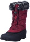 Kamik Momentum3 Woman Winter Boot Snow Waterproof Warm Comfortable -40 Sustainable Insulation Vegan, Red, 7