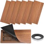 6 Pcs Magnetic Vent Covers for Home Floor Wood Grain Vent Covers with Magnetic Strip Compatible with All Materials for Floor Wall Ceiling Vents Rv HVAC Air Registers Furnace Vents(5.5 x 12 Inch)