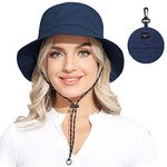 ANOTHER CHOICE Womens Packable Waterproof Bucket Hat Men UV Protection Sun Hat, Navy