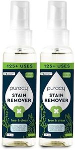 Puracy Stain Remover - Cleaning Spray, Clothes Stain Remover for Clothes, Laundry Stain Remover Spray for Clothes, Travel Stain Remover, Oil Stain Remover - Natural Spot Cleaner - Free&Clear 4oz 2pack