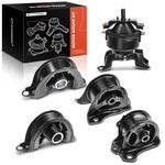 A-Premium Engine Motor and Transmission Mount 5-PC Set Compatible with Honda Civic 1996 1997 1998 1999 2000 L4 1.6L Front and Rear Automatic Transmission Replacement for A6520 A6556 A6502 A6506 A6526