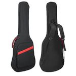 HOHIYO Electric Guitar Bag，39 40inch Electric Guitar Gig Bag,0.27in Thick Padded Guitar Case Waterproof with Pocket and Adjustable Shoulder Strap,Neck Protector Pillow Pad,Black