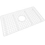 Rohl WSGUM3018WH Wire Sink Grid for Um3018 Kitchen Sinks with Center Drain Hole, White Abcite Vinyl