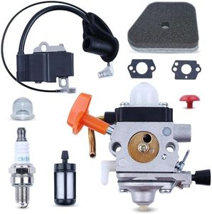 Mtanlo Carburetor Ignition Coil Tune-up Kit for Stihl FS87 FS87R FS90 FS90K FS90R FC90 FC95 FS100 FS100R FC100 FS100RX FS110 FC110 KM90 KM100 SP90 Trimmer