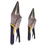 2pc Long Nose Locking Pliers MOLE Grips Adjustable VICE CLAMP Heavy Duty 6.5"/9"