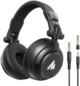 MAONO 50MM Drivers Studio Headphones AU-MH601 Over Ear Stereo Monitor Closed Back Headphones for Music, DJ, Podcast (Black)