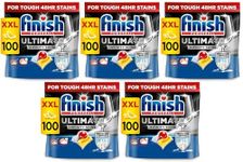 Finish Ultimate Infinity Shine Dishwasher Tablets, LEMON, Pack of 5, 100 Tablets Each, 5 x 100 Tabs, 500 Dishwasher Tablets