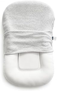 Infant Lounger, Baby Nest Cover, Soft Cotton and Waterproof Inner, Baby Floor Seat for Tummy Time, Baby Lounger for Newborn 0-24 Months (White)