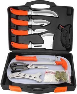 NEW VIEW 15-Piece Hunting Knife Set for Deer Processing, Field Dressing Kit for Game Processing Skinning Cleaning Butchering, Portable Deer Skinning Knife Set with Storage Case for Wild Hunting