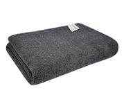 SOFTSPUN Microfiber Hair & Face Care Bath Towel 1 pc 70x140cm 340 GSM Grey Ultra Absorbent Super Soft & Comfortable Quick Drying for Men & Women Daily Use Pack of 1 Extra Large Size Unisex.