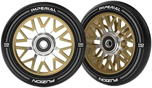 Fuzion Imperial Pro Scooter Wheels 110mm x 24mm - Pro Scooter Wheel Set - 110mm Pro Scooter Wheels Hollow Core Pair, Trick Scooter Wheel, Best Scooter Wheels, Pro Scooter Parts