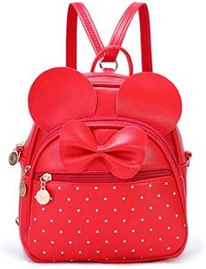 KL928 Girls Mini Backpack Bowknot Polka Dot Cute Small Daypacks Convertible Shoulder Bag Purse for Women