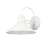 Globe Electric 44388 11" Outdoor Wall Sconce, Matte White, Outdoor Lighting Modern, Wall Lighting, Porch Light, Front Porch Décor, Outdoor Light Fixture, Outdoor, Weatherproof, Decorative