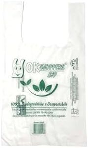 Shopper Biodegradabili Compostabili cm 27+16x50 - Scatola da 500 sacchetti, a Norma EN13432