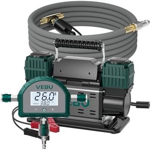 VEBU Air Compressor with 4 Tire Inflation and Deflation System, 10.6CFM Fast Infaltion, Preset Memory and Digital Display