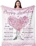 Vuinezo Birthday Gifts for Women, Birthday Decorations Blanket 50"X60", Birthday Gifts for Girls/Her/Mom/Sister/Wife, Gifts for Women Birthday Unique, Women Birthday Gift Ideas, Bday Gift for Women