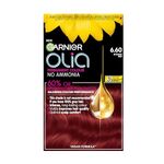 Garnier Olia 6.60 Intense Red, oil-powered, no-ammonia. 100% grey coverage. Luminous, long-lasting, vibrant intense red hair color with ultimate shine and softness.