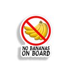 No Bananas On Board Sticker Funny Fish Fishing Decal Laptop Boat Car Window Bumper Graphics