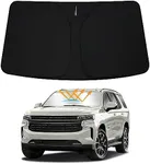 D-Lumina Front Windshield Sun Shade for 2021 2022 2023 Chevy Tahoe, Foldable Front Window Sunshade Sun Visor for UV Rays & Sun Heat Protection Interior Accessories