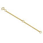 LANCHARMED 18K Solid Gold Extender for Necklace Bracelet Real Durable Adjustable Chain Gold Extension for Women 2 Inches