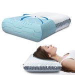 MASTERY MART Hard Pillow for Deep Sleep, Cooling Memory Foam Pillow Height Adjustable, Standard Size, Best for Side, Back, and Stomach Sleepers, 25 x 16 inch