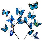 Butterfly Headband Fascinators Tea Party Hats Derby Monarch Butterfly Crown Hair Accessories Halloween Headpiece