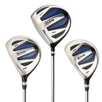 Ram Golf EZ3 Mens Steel Wood Set Lefty - Driver, 3 & 5 Wood -Headcovers Included